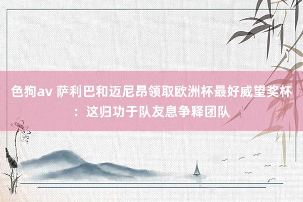   色狗av 萨利巴和迈尼昂领取欧洲杯最好威望奖杯：这归功于队友息争释团队