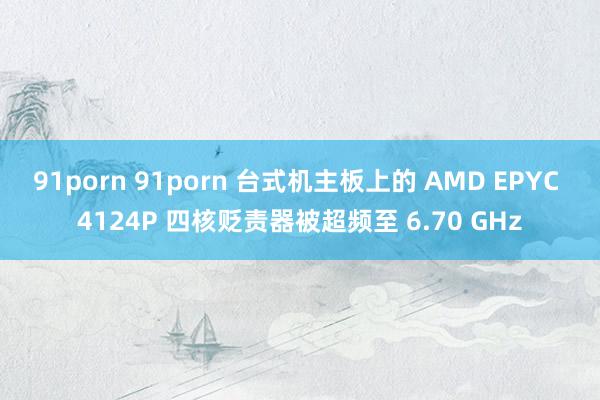   91porn 91porn 台式机主板上的 AMD EPYC 4124P 四核贬责器被超频至 6.70 GHz