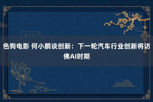   色狗电影 何小鹏谈创新：下一轮汽车行业创新将访佛AI时期
