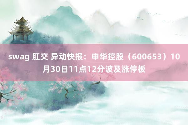 swag 肛交 异动快报：申华控股（600653）10月30日11点12分波及涨停板