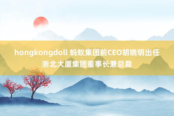   hongkongdoll 蚂蚁集团前CEO胡晓明出任浙北大厦集团董事长兼总裁