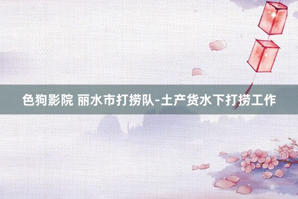   色狗影院 丽水市打捞队-土产货水下打捞工作