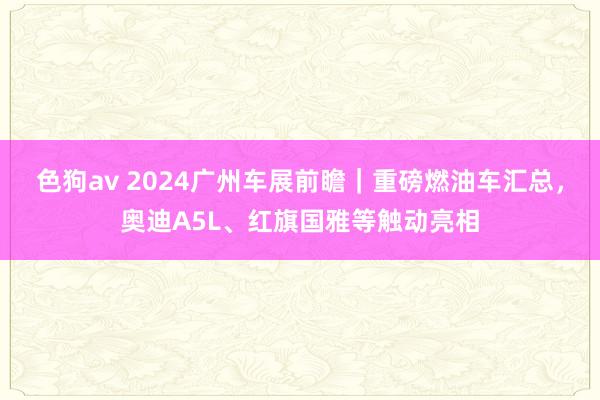   色狗av 2024广州车展前瞻｜重磅燃油车汇总，奥迪A5L、红旗国雅等触动亮相