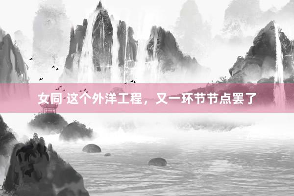   女同 这个外洋工程，又一环节节点罢了