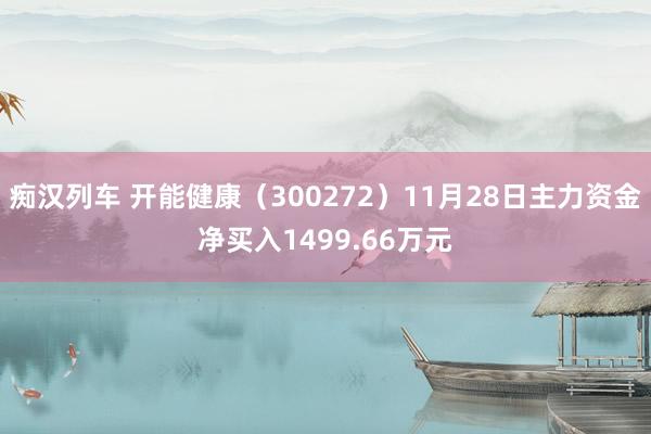   痴汉列车 开能健康（300272）11月28日主力资金净买入1499.66万元