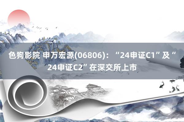   色狗影院 申万宏源(06806)：“24申证C1”及“24申证C2”在深交所上市