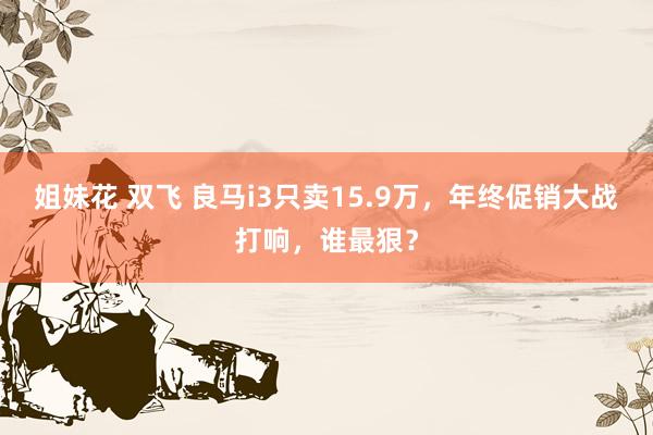   姐妹花 双飞 良马i3只卖15.9万，年终促销大战打响，谁最狠？
