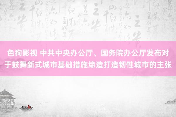   色狗影视 中共中央办公厅、国务院办公厅发布对于鼓舞新式城市基础措施缔造打造韧性城市的主张