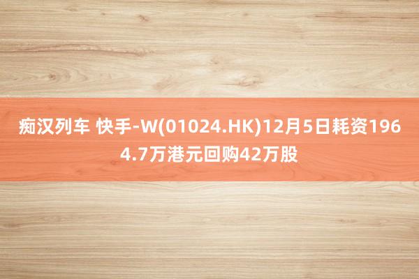   痴汉列车 快手-W(01024.HK)12月5日耗资1964.7万港元回购42万股