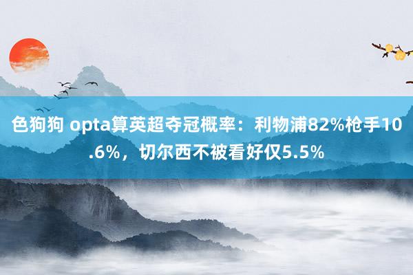   色狗狗 opta算英超夺冠概率：利物浦82%枪手10.6%，切尔西不被看好仅5.5%