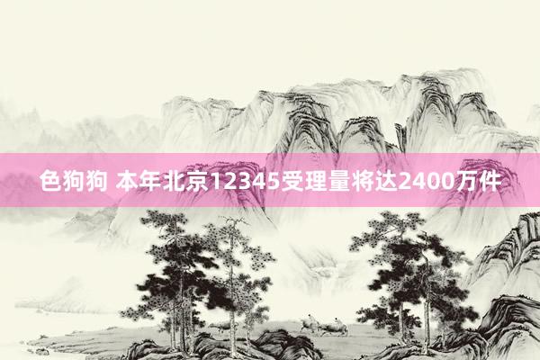   色狗狗 本年北京12345受理量将达2400万件