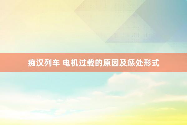   痴汉列车 电机过载的原因及惩处形式