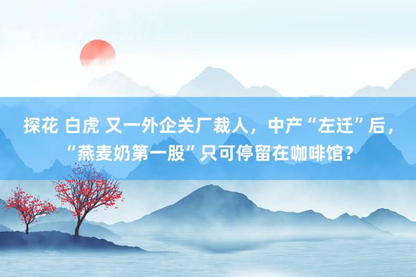   探花 白虎 又一外企关厂裁人，中产“左迁”后，“燕麦奶第一股”只可停留在咖啡馆？
