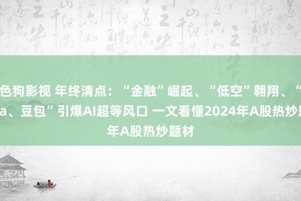  色狗影视 年终清点：“金融”崛起、“低空”翱翔、“Sora、豆包”引爆AI超等风口 一文看懂2024年A股热炒题材