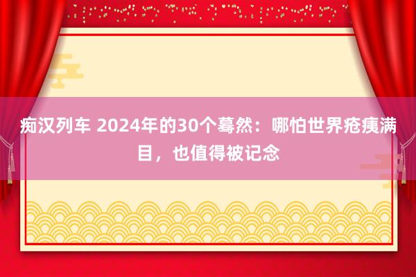   痴汉列车 2024年的30个蓦然：哪怕世界疮痍满目，也值得被记念