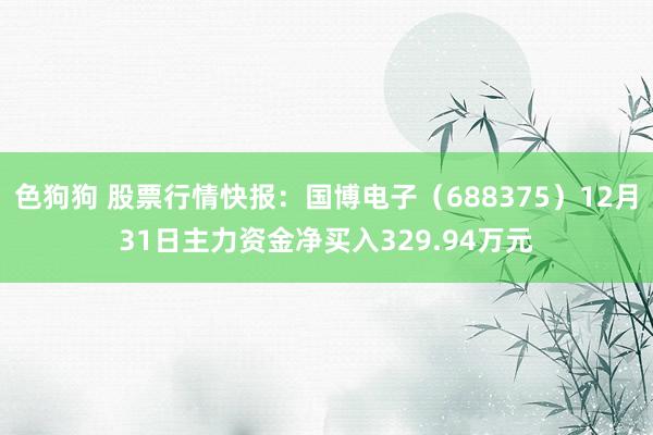   色狗狗 股票行情快报：国博电子（688375）12月31日主力资金净买入329.94万元