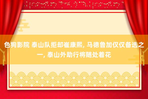   色狗影院 泰山队拒却崔康熙, 马德鲁加仅仅备选之一, 泰山外助行将随处着花