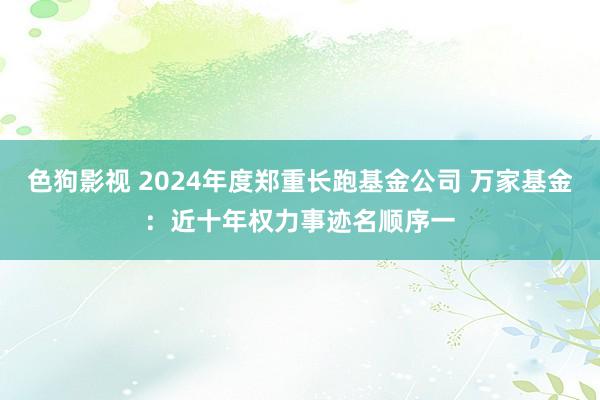   色狗影视 2024年度郑重长跑基金公司 万家基金：近十年权力事迹名顺序一