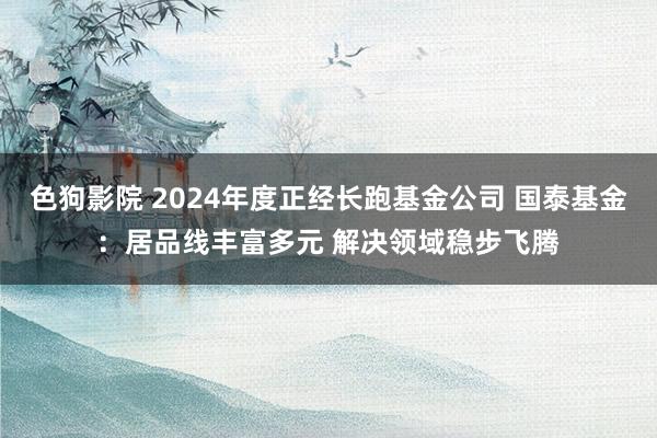   色狗影院 2024年度正经长跑基金公司 国泰基金：居品线丰富多元 解决领域稳步飞腾