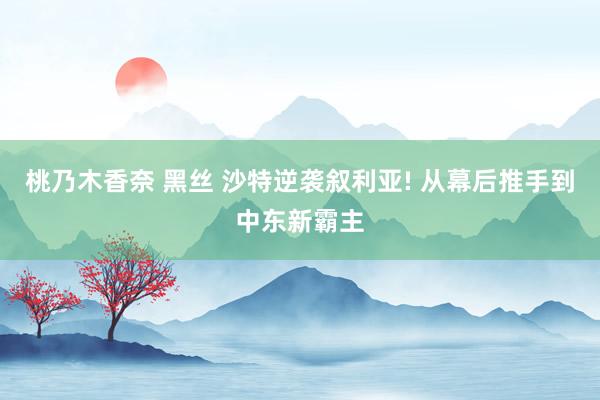   桃乃木香奈 黑丝 沙特逆袭叙利亚! 从幕后推手到中东新霸主