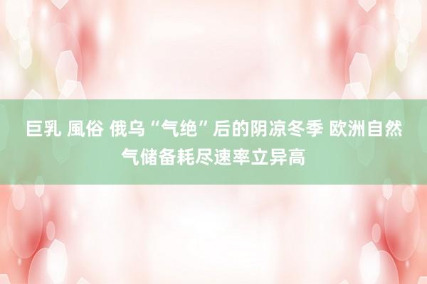   巨乳 風俗 俄乌“气绝”后的阴凉冬季 欧洲自然气储备耗尽速率立异高