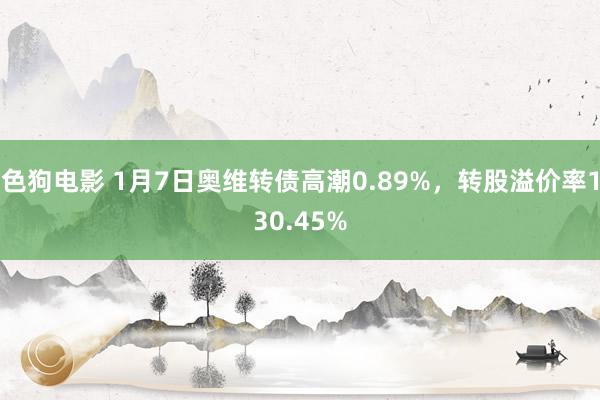   色狗电影 1月7日奥维转债高潮0.89%，转股溢价率130.45%
