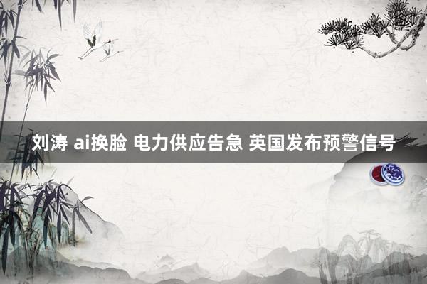   刘涛 ai换脸 电力供应告急 英国发布预警信号