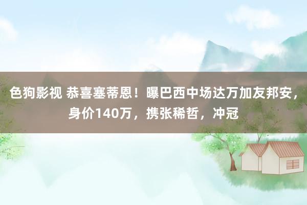   色狗影视 恭喜塞蒂恩！曝巴西中场达万加友邦安，身价140万，携张稀哲，冲冠