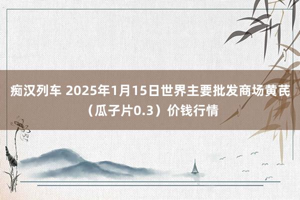   痴汉列车 2025年1月15日世界主要批发商场黄芪（瓜子片0.3）价钱行情