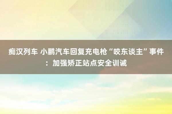   痴汉列车 小鹏汽车回复充电枪“咬东谈主”事件：加强矫正站点安全训诫