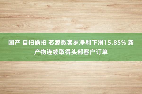   国产 自拍偷拍 芯源微客岁净利下滑15.85% 新产物连续取得头部客户订单