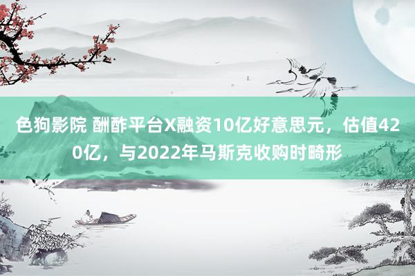 色狗影院 酬酢平台X融资10亿好意思元，估值420亿，与2022年马斯克收购时畸形