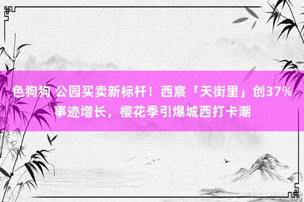   色狗狗 公园买卖新标杆！西宸「天街里」创37%事迹增长，樱花季引爆城西打卡潮