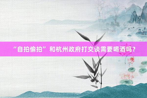   “自拍偷拍” 和杭州政府打交谈需要喝酒吗？
