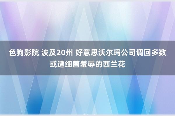   色狗影院 波及20州 好意思沃尔玛公司调回多数或遭细菌羞辱的西兰花