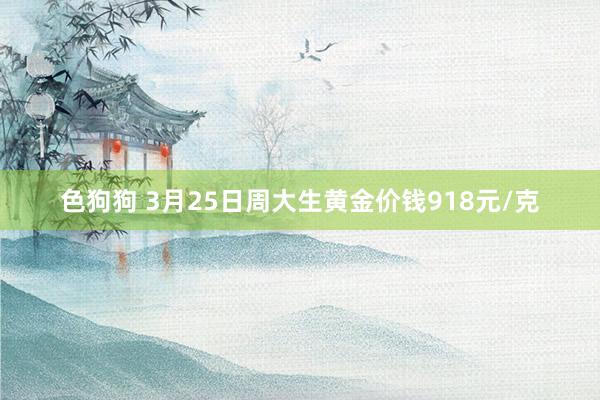   色狗狗 3月25日周大生黄金价钱918元/克