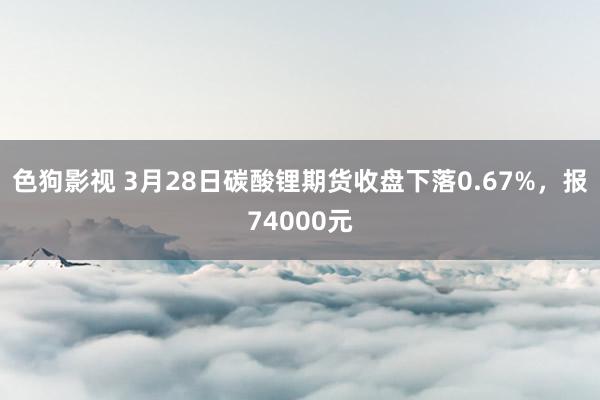   色狗影视 3月28日碳酸锂期货收盘下落0.67%，报74000元