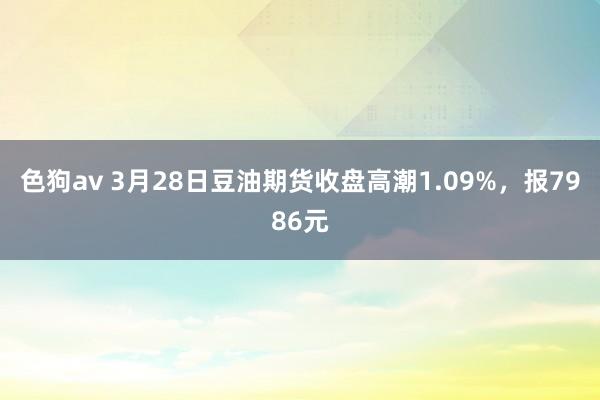   色狗av 3月28日豆油期货收盘高潮1.09%，报7986元