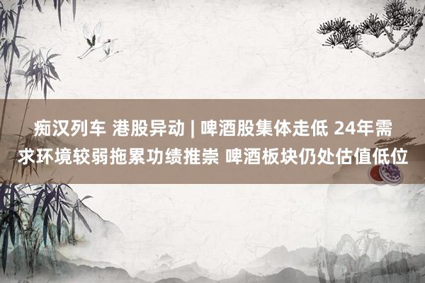   痴汉列车 港股异动 | 啤酒股集体走低 24年需求环境较弱拖累功绩推崇 啤酒板块仍处估值低位