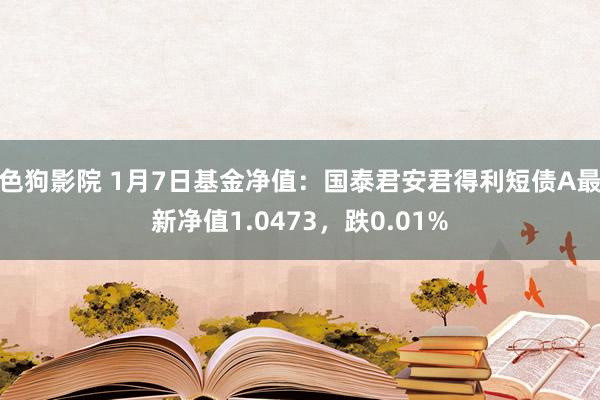   色狗影院 1月7日基金净值：国泰君安君得利短债A最新净值1.0473，跌0.01%