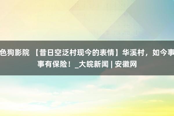   色狗影院 【昔日空泛村现今的表情】华溪村，如今事事有保险！_大皖新闻 | 安徽网