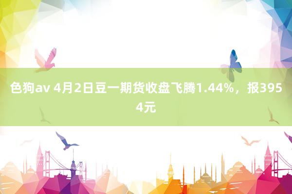   色狗av 4月2日豆一期货收盘飞腾1.44%，报3954元