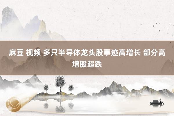   麻豆 视频 多只半导体龙头股事迹高增长 部分高增股超跌