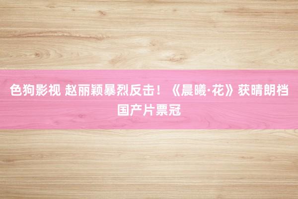   色狗影视 赵丽颖暴烈反击！《晨曦·花》获晴朗档国产片票冠