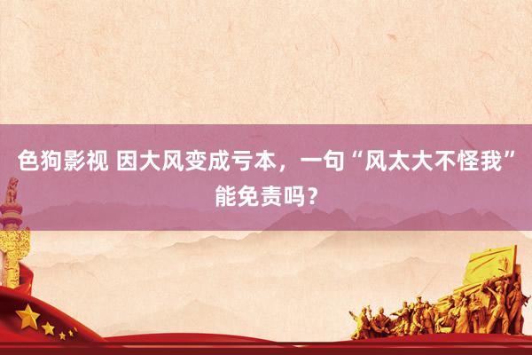   色狗影视 因大风变成亏本，一句“风太大不怪我”能免责吗？