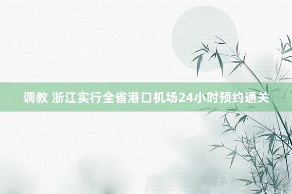   调教 浙江实行全省港口机场24小时预约通关