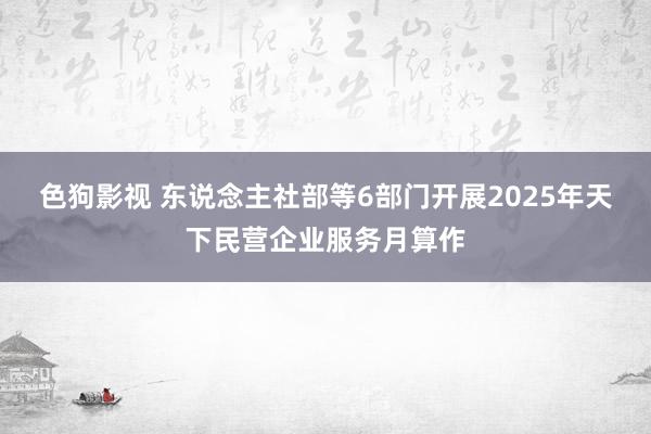   色狗影视 东说念主社部等6部门开展2025年天下民营企业服务月算作