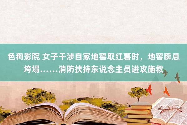   色狗影院 女子干涉自家地窖取红薯时，地窖瞬息垮塌……消防扶持东说念主员进攻施救