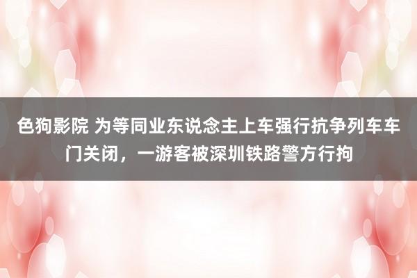   色狗影院 为等同业东说念主上车强行抗争列车车门关闭，一游客被深圳铁路警方行拘