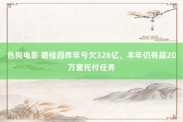 色狗电影 碧桂园昨年亏欠328亿，本年仍有超20万套托付任务